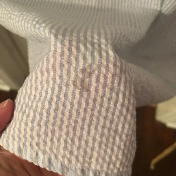 Mudpie Blue and White Seersucker Collared Dress - Picture 7 of 8